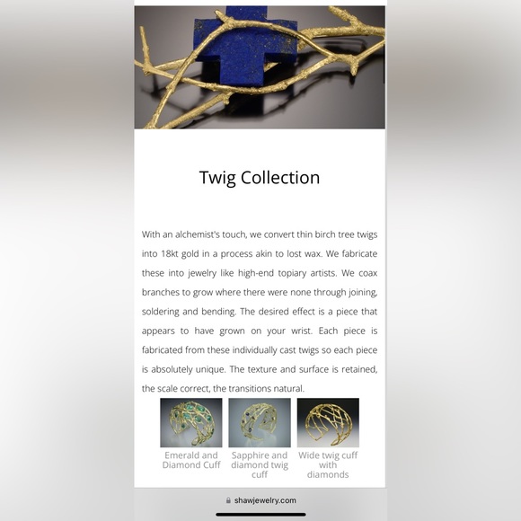 Shaw 18K Gold Diamond Twig Necklace - Picture 11 of 14